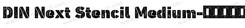 DIN Next Stencil Medium字体转换